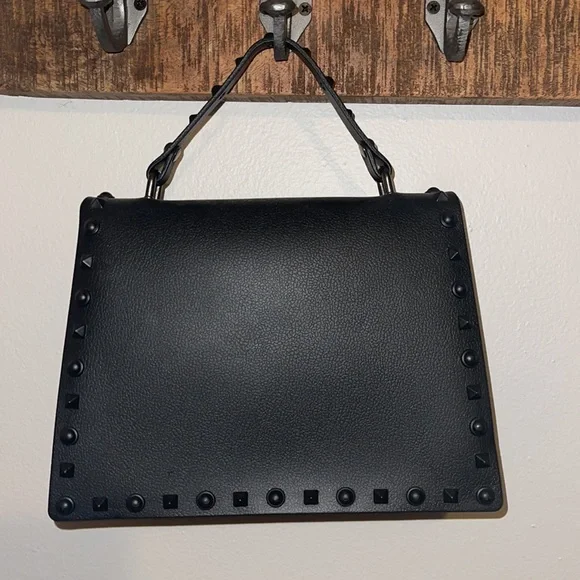 Black leather speedy with black hardware and studs. - Picture 2 of 4